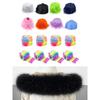 4 Pieces Shaggy Faux Furs Strips Craft Furs for Santa Claus Hair DIY Project