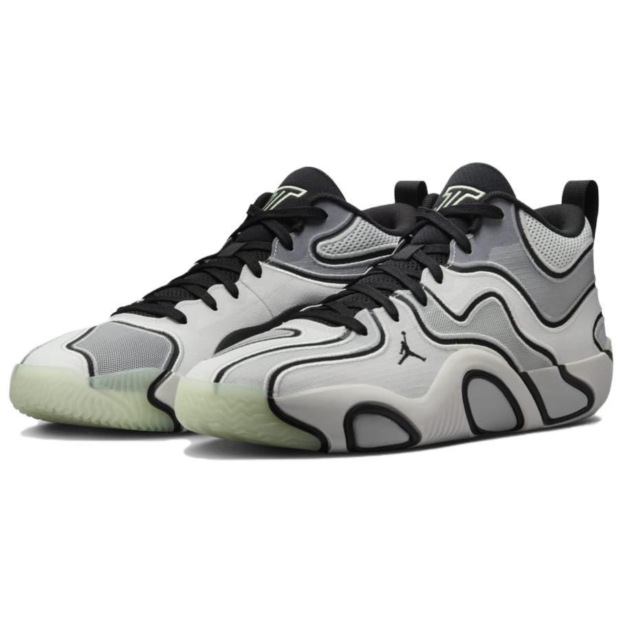 Jordan Tatum 3 Rutschfest Abriebfest Mittelhohe Basketballschuhe Unisex Grau FZ6598-001