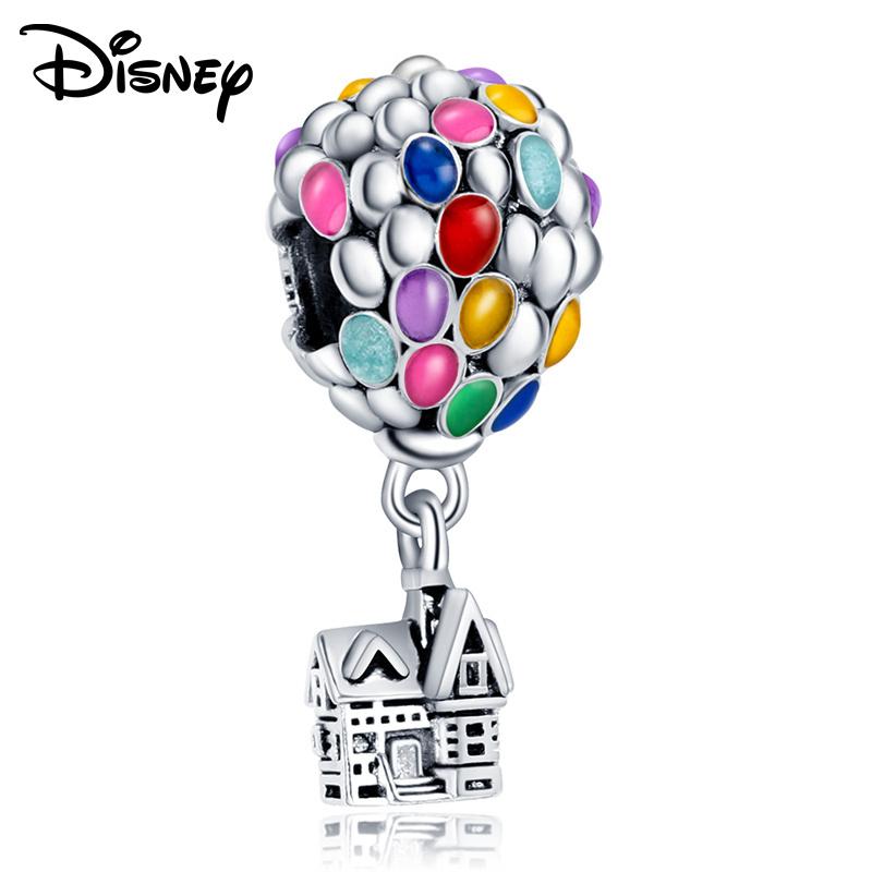 Disney 925 Silber Winnie Puuh Kürbiswagen und Minnie Anhänger Perlen Geeignet für DIY Armband Kann an Familie und Freunde verschenkt werden