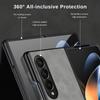 For Samsung Galaxy Zfold4 Zfold6 Zfold Z Fold 5 4 3 Fold5 Fold4 Fold3 5G Silicone Shockproof Bumper Sheepskin Leather Case