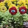 Outdoor Garden Patio Colorful Simulation Eyes Set Of 6 Flower Arrangement Rustic Resin Insert Decorative Ornament