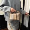 New Niche Design Handbag Bag Women's Versatile Contrasting Color Messenger Box Bag Temperament Commuter Woven Bag