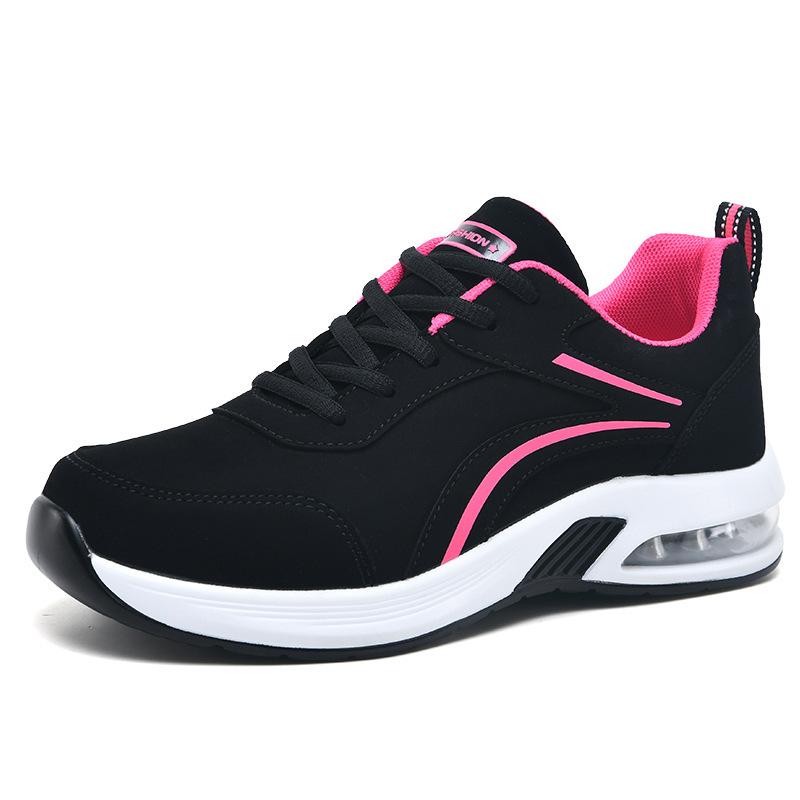 Herbst neue Damenschuhe modische und bequeme Sportschuhe Plateau Leder lässige Sport-Damenschuhe