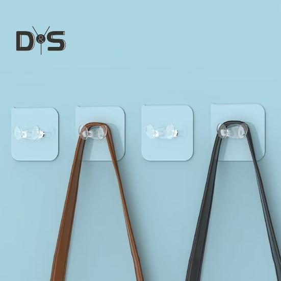 10/20 Peças Ganchos de Armazenamento de Parede Suporte de Cabo Transparentes Fácil de Instalar Adesivos Ganchos Cabide para Gerenciamento de Cabos