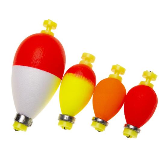 10/16Pcs EPS Foam Fishing Float with Weights Long Casting Lightweight High Visibility Buoyancy Ball Buoy Bobber Float Saltwater Freshwater