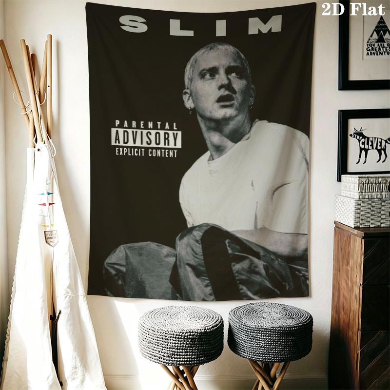 Eminem Wall Tapestry Aesthetic Wall Hanging Printed Fabric Blanket Decorative Tapestries for Bedroom Living Room Home Decor
