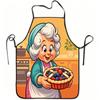 1pc Grandma's Baking Apron with Adjustable Waistband & Berry Pie Print - Durable Polyester Suitable for Cooking, Baking, Gardening, Orchard Picking, C