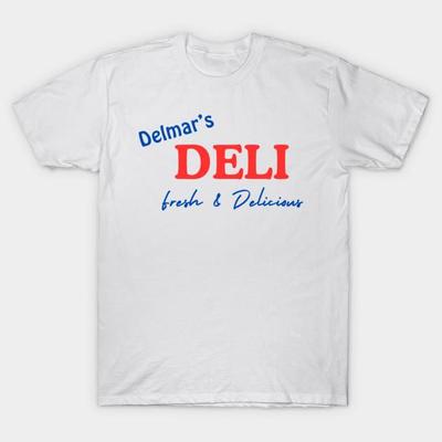 Asian Size Men Black Print T-shirt Delmar’S Deli No-Cut Heat Transfer Print Cotton Tshirt