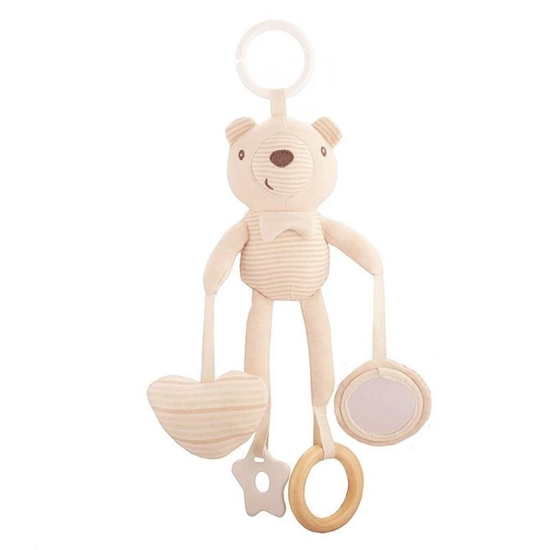 Animal Pattern Handbells Rattles Soft Plush Bells Rattles Crib Strollers Mounted Sensory Development Toys Gift For Newborn