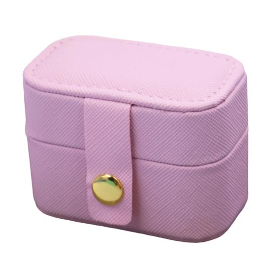 PU Leather Jewelry Storage Box, Mini Compact Gift Box, with Soft Scratch-Proof Interior Jewelry Case, for Rings Earrings Necklaces