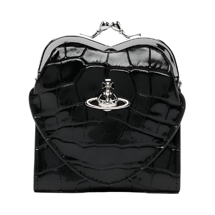 Vivienne Westwood Queen Mother Crocodile Pattern Design Wallet Women wallet Black 5115003PWL0098N401 Basic Set (Bag)