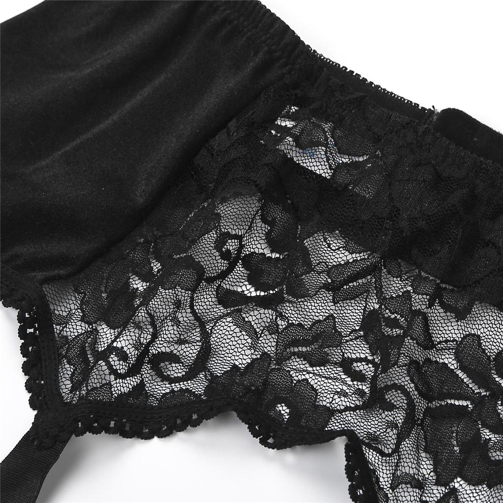 Buy Vintage High Waist Garter Belt Mesh Suspender Belt 6 Straps Garter Belt for Thong Stocking