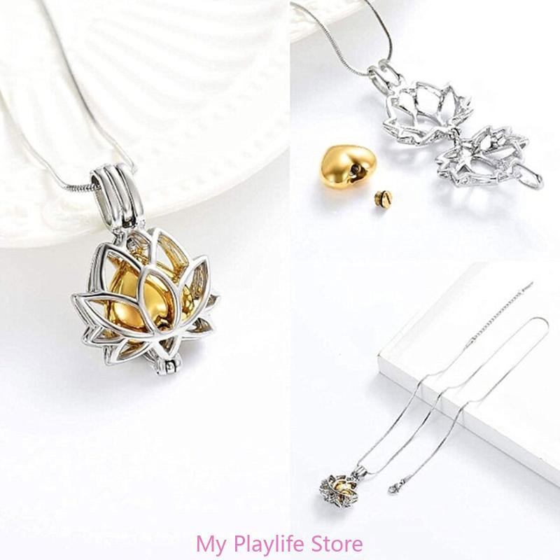 Flower Shaped Cremation Urn Bar Jewelry Pet Cremation Jewelry Ashes Necklaces Creative Pet Cremation Jewelry