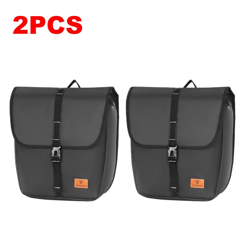 1/2PCS Bicycle Rear Seat Bag Waterproof Bicycle Saddle Bag With Handle Bike Rack Tail Bag Outdoor Riding Rear Seat Panniers Pack