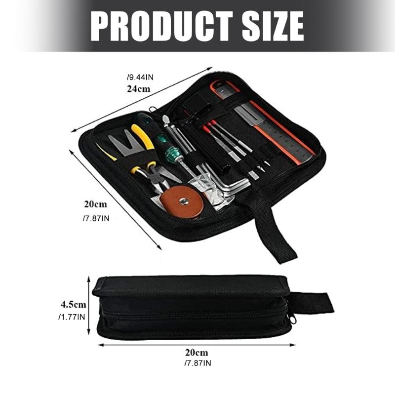 28PCS Comprehensive String Instrument Maintenance Set with Essential Tool for Luthier Guitar Ukuleles Repair and Tuning