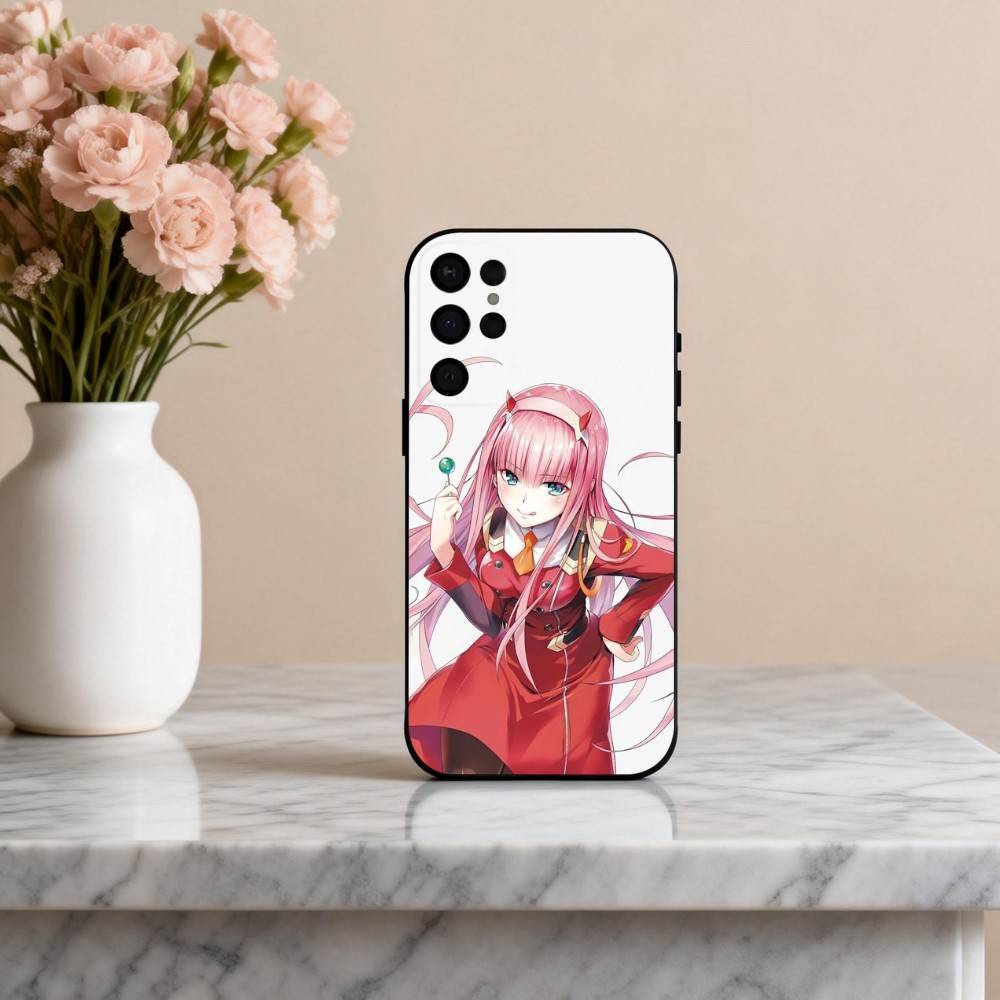 D-Darling in The F-Franxx Z-Zero Two Phone Case For Samsung S25,24,23,22,30,21,10,9,Ultra,Plus,Lite,FE,4,5 G Soft Black Case