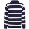 Lazy Jacks Mens Striped Long-Sleeved Rugby Polo Shirt