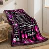 To My Mom Love Words Pink Butterfly Design, Warm Blanket Blanket for Livingroom Couch Lunch Break Soft Throw for Friend's Festival Gift