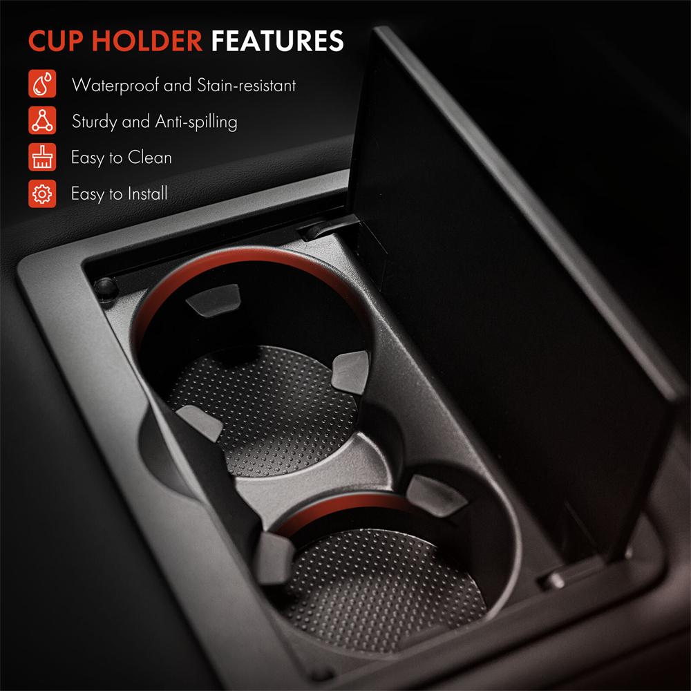 Front Console Black Cup Holder Armrest Pad for Ford F-250 F-350 F-450 Super Duty