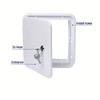 Caravan RV Cord Storage Hatch with 2 Keys White Compartment Door for Electric Power Cable & Camper Hose RV accessories