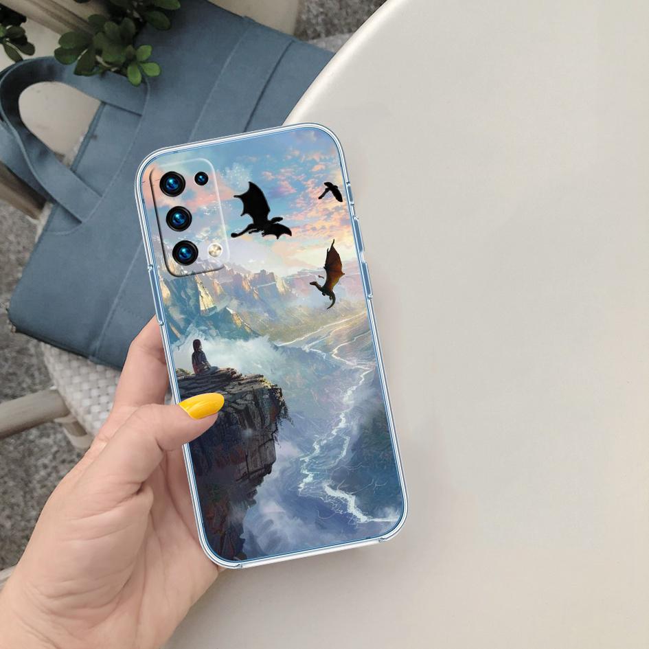 CJ56 Fourth Wing Dragons Soft Shell Transparent Phone Case for Motorola Moto G7 G8 G9 G84 G85 G73 G24 G15 Z2 Play Power Plus