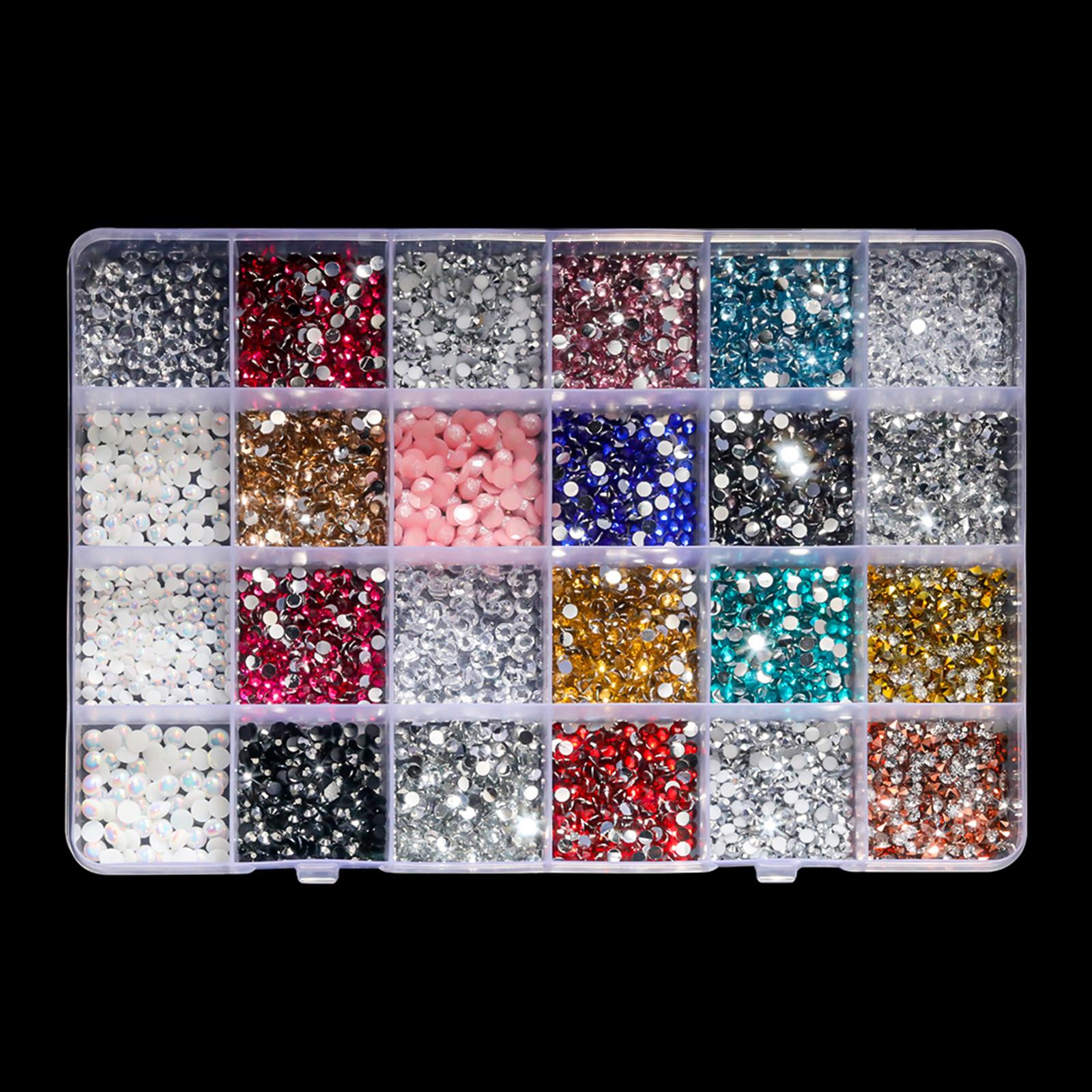 

24-сетка для дизайна ногтей Подвески-шармы для дизайна ногтей Стразы-кресты Подвески для ногтей Разноформатные драгоценные камни для ногтей Украшения для дизайна ногтей Аксессуары для маникюра 10