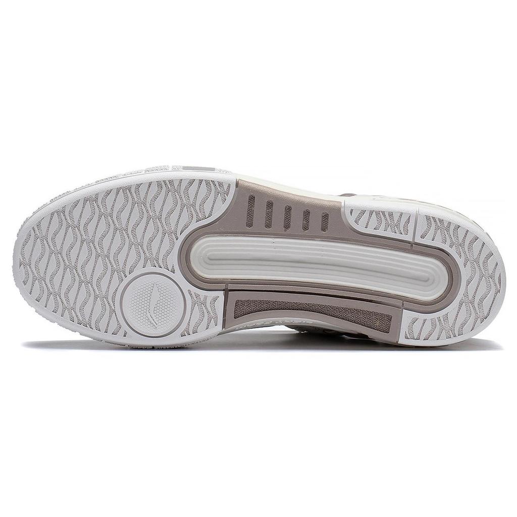 New LiNing Morning Glow Low Top Skateboard Shoes Women's White Gray AGCS354-1