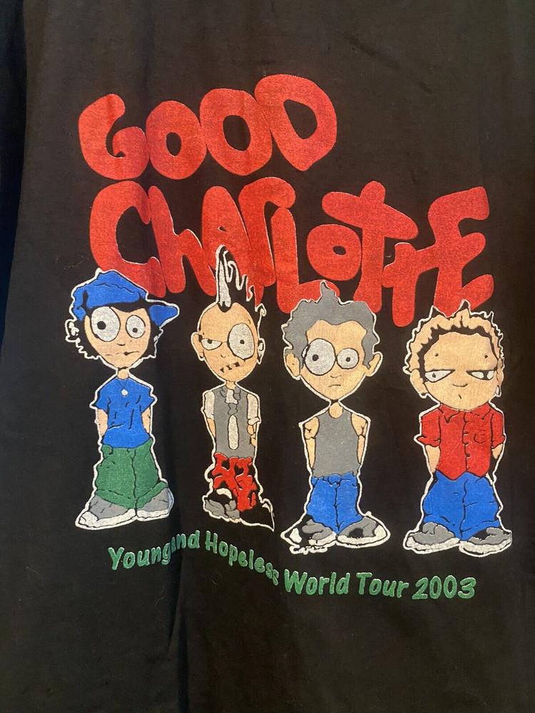 

Vintage 2003 Good Charlotte Young & Hopeless World Tour t-shirt VN1024 Unisex T-Shirt L