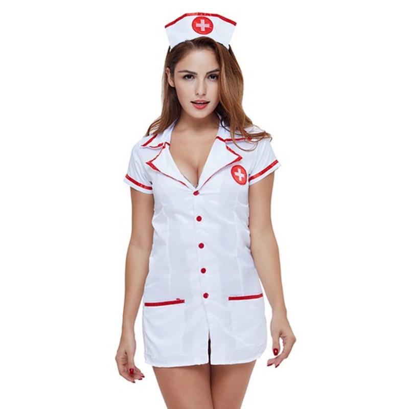 August European & American White Sexy Nurse Costume - Temptation Suit Z317