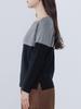 Knit Bicolor Full Needle Knit Pullover CHARCOAL GRAY ONE SIZE [Beams Heart] L/S Women's