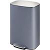 50L Kitchen Bin with Soft-Close Lid and Stay-Open Function, Stainless Steel Pedal Bin with Removable Inner Bucket, Carry Handle for Kitchen, Office