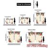 2pcs,Curtains Christmas Ornaments Red Bow Watercolor (2) Modern Contemporary Curtains Versatile Polyester Fabric Curtains