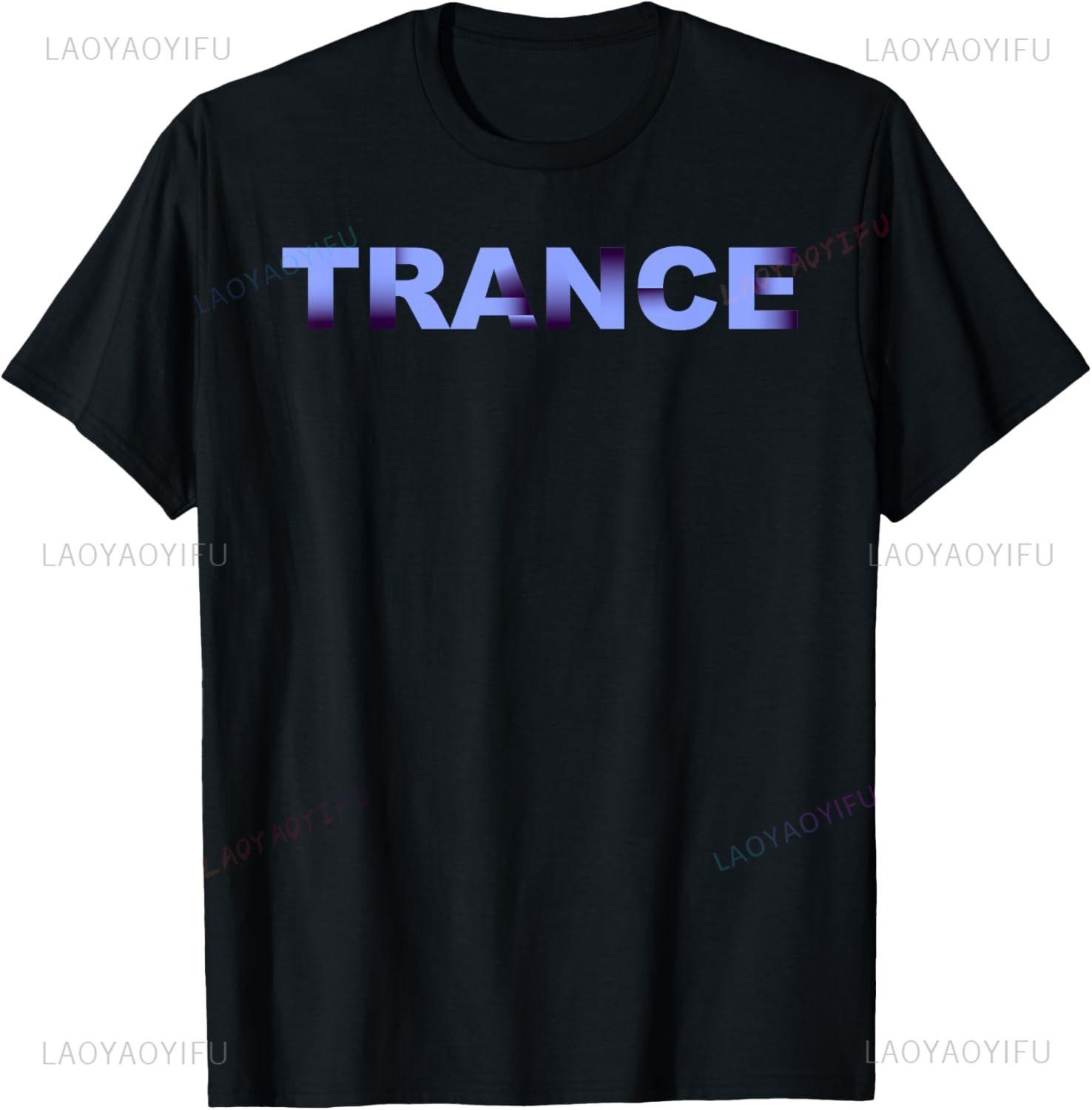 Trance Music Rave EDM Music TShirt Custom Printed Graphic T Shirts Streetwear Casual Custom TShirt Customizable Camisas S