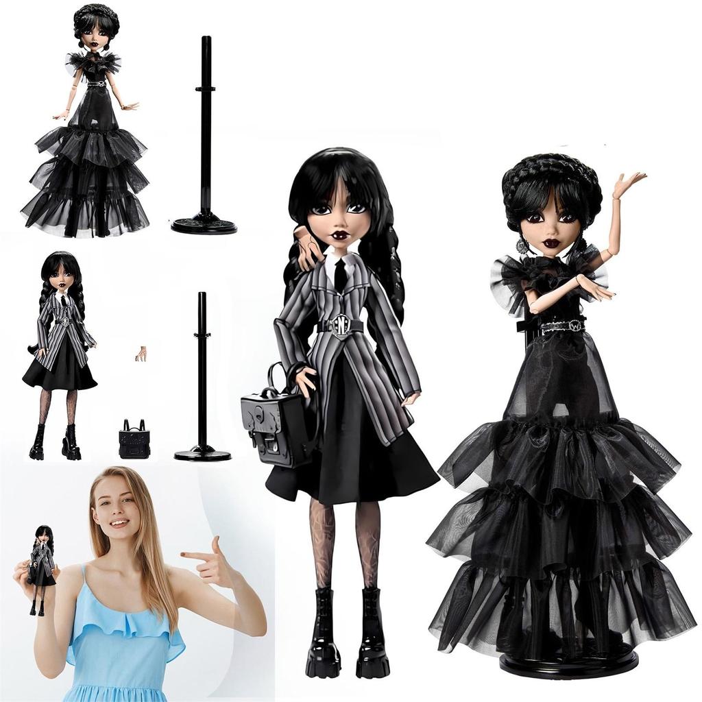 11.5 Inch Doll With Gift Box Black Dress Heels And Hair Perfect Toy Gift For Girls And Fans