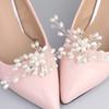 Modische Perlen Strass Schuhschnalle Blume mit Metallclip Hochwertige Schuhaccessoires Sommerliche Schuhdekorationen für High Heels