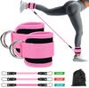 WALITO Ankle Resistance Bands with Cuffs, Exercise Bands for Legs and Butt, Booty Workout Equipment for Kickbacks and Hip Fitness Training