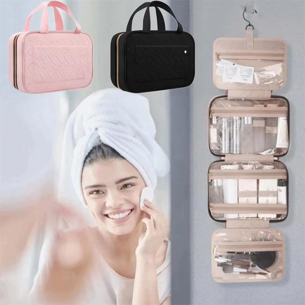 Foldable Makeup Bag Women Travel Organizer Hanging Toiletry Cosmetic Bag Make Up Beauty Pouch Men Bathroom Storage