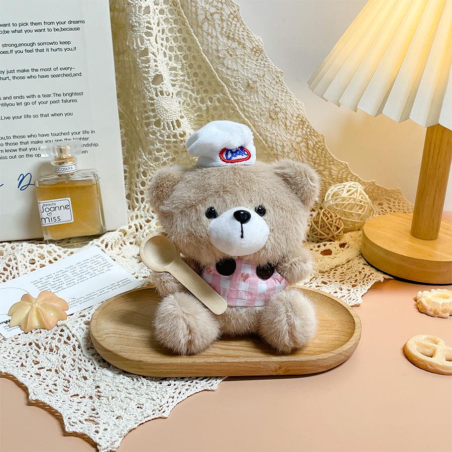 Милый плюшевый брелок-медвежонок: Украшение «Медвежонок, поедающий рис» Height: 15cm