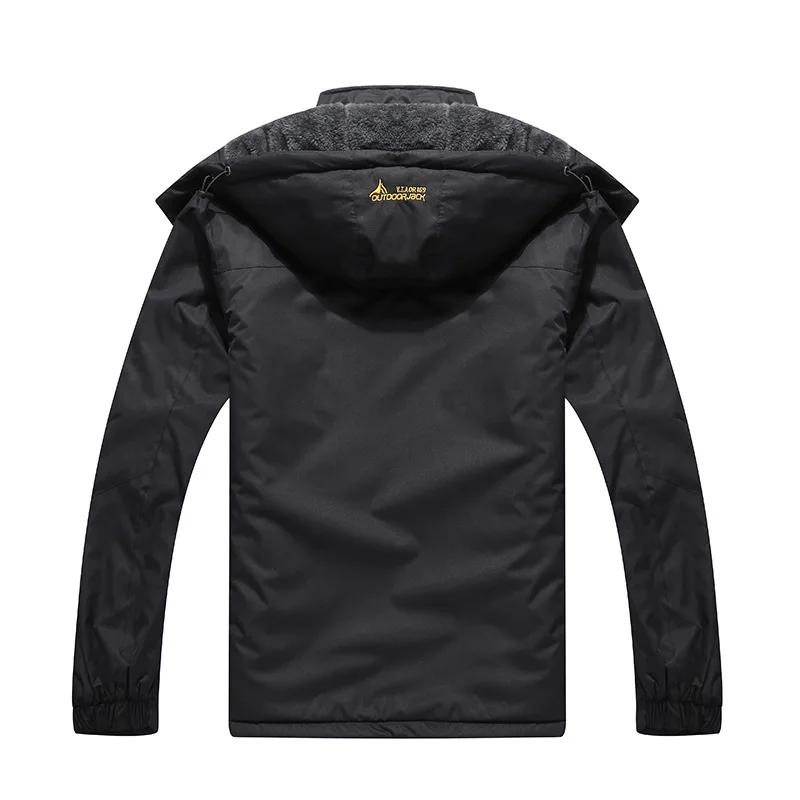 Thickened Fleece Windproof Outdoor Climbing Jacket for Couples Breathable Warm Cotton Coat Large Size Outdoor Clothing