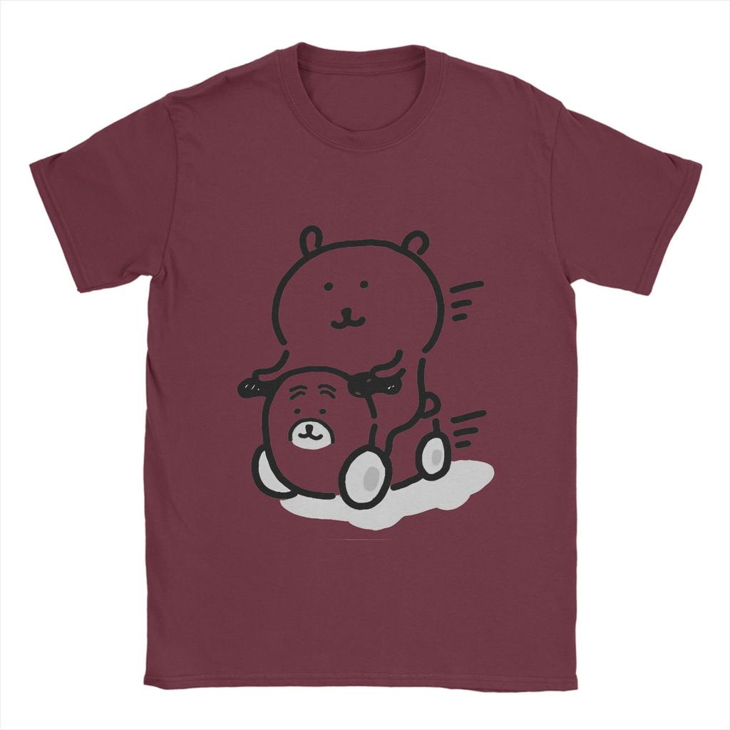 Koszulka z misiem żartownisiem Plaża Bawełna 100% Bawełniane Koszulki Dla Mężczyzn Nowość Codzienna Koszulka Krótki Rękaw Y2K Zabawne Góry