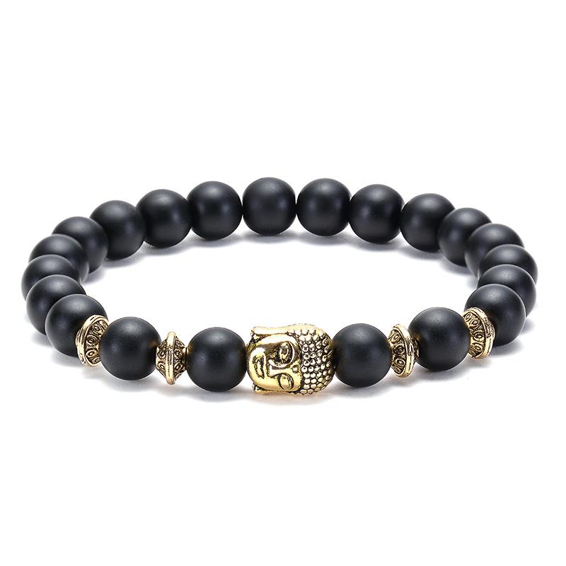 

JYL TS Bracelet Colorful Beaded Matte Stylish Enhances Vitality & Charm Buddha head електричні лавандового кольору