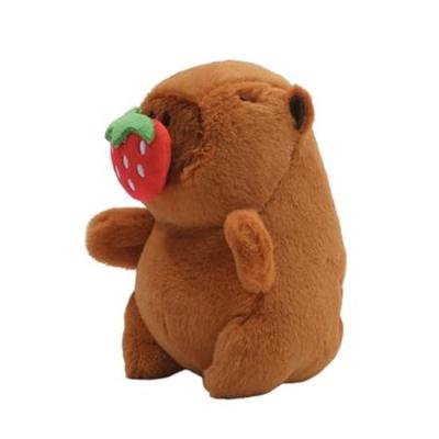 Clearstone Capybara Plush Keychain, Chavimaru, Strawberry, 18.5cm, Brown