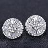 Huitan Unique Bright Fireworks Designed CZ Stud Earrings Trendy Simple Stylish Ear Accessories Minimalist Daily Wearable