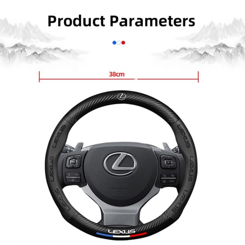 Für Lexus Lenkradabdeckung Echtes Leder Kohlefaser Dünne Passform IS300h IS250 RX350 NX300h LX570 RX450h CT200h ES350 RX