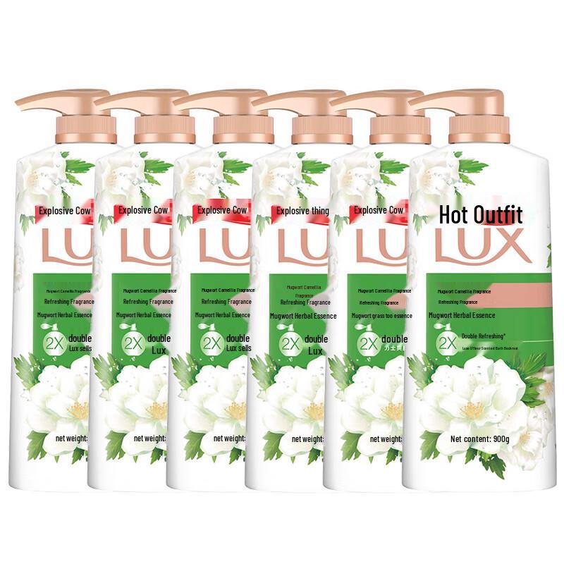 LUX Refreshing Artemisia & Camellia Scent Shower Gel (900g x 6 Bottles)