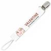 Planetee Pacifier Clip for Name VALENTINE I Live On Love and Cow's Milk | Pacifier Clip Baby Gift