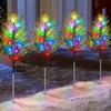 1 pz Lampada da giardino solare a LED decorativa a spiga impermeabile per Natale in pino e cipresso, per prato, lampada da giardino a LED festiva