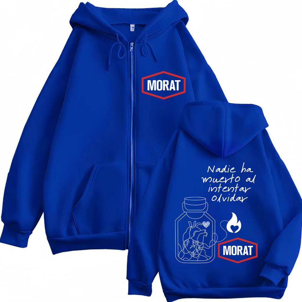Band Morat World Tour Print Zipper Hoodie Men Women Fashion Harajuku Long Sleeves Loose Casual Sweatshirts Zip Up Jacket