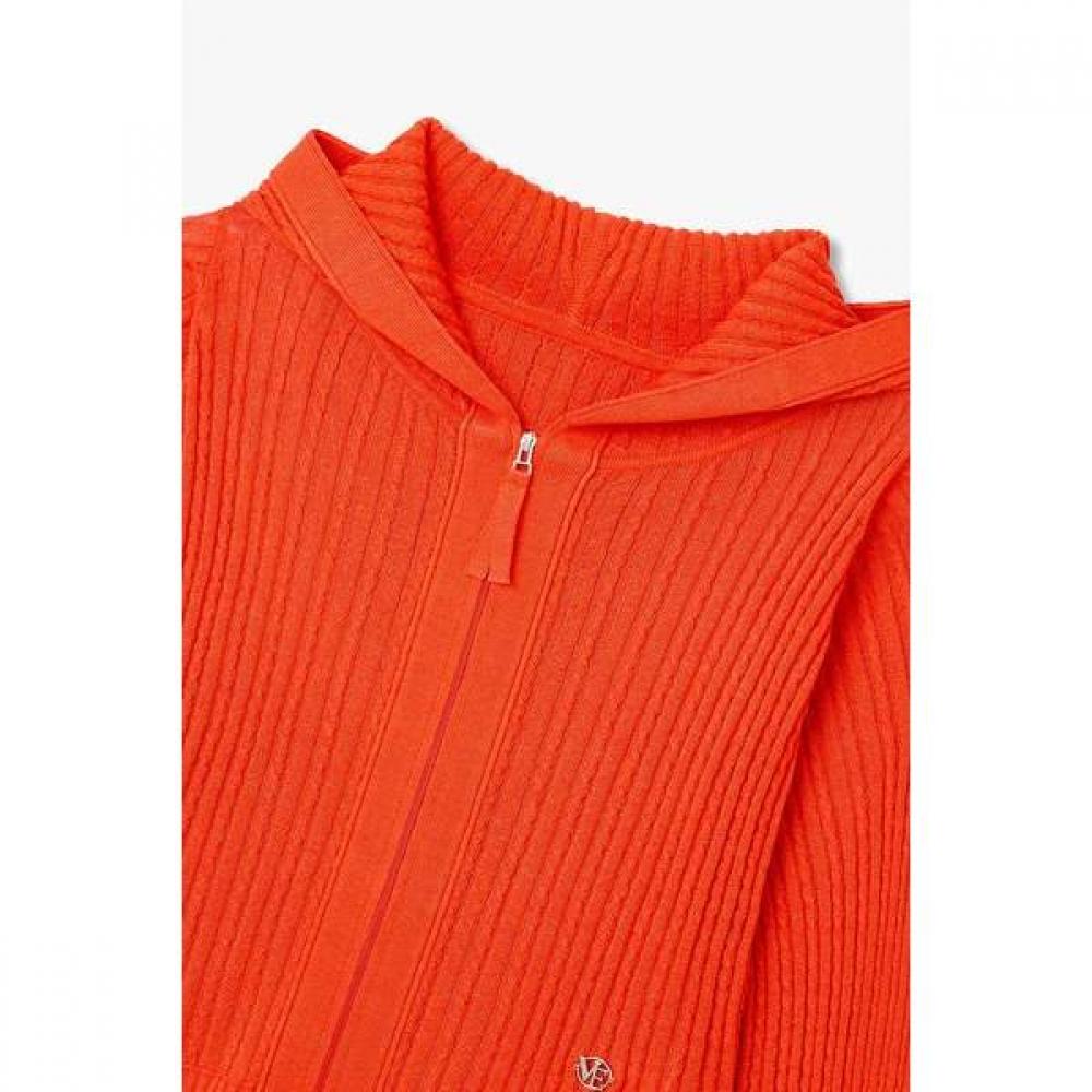 VOV Hooded Cable Knit Zip Up 7156250002