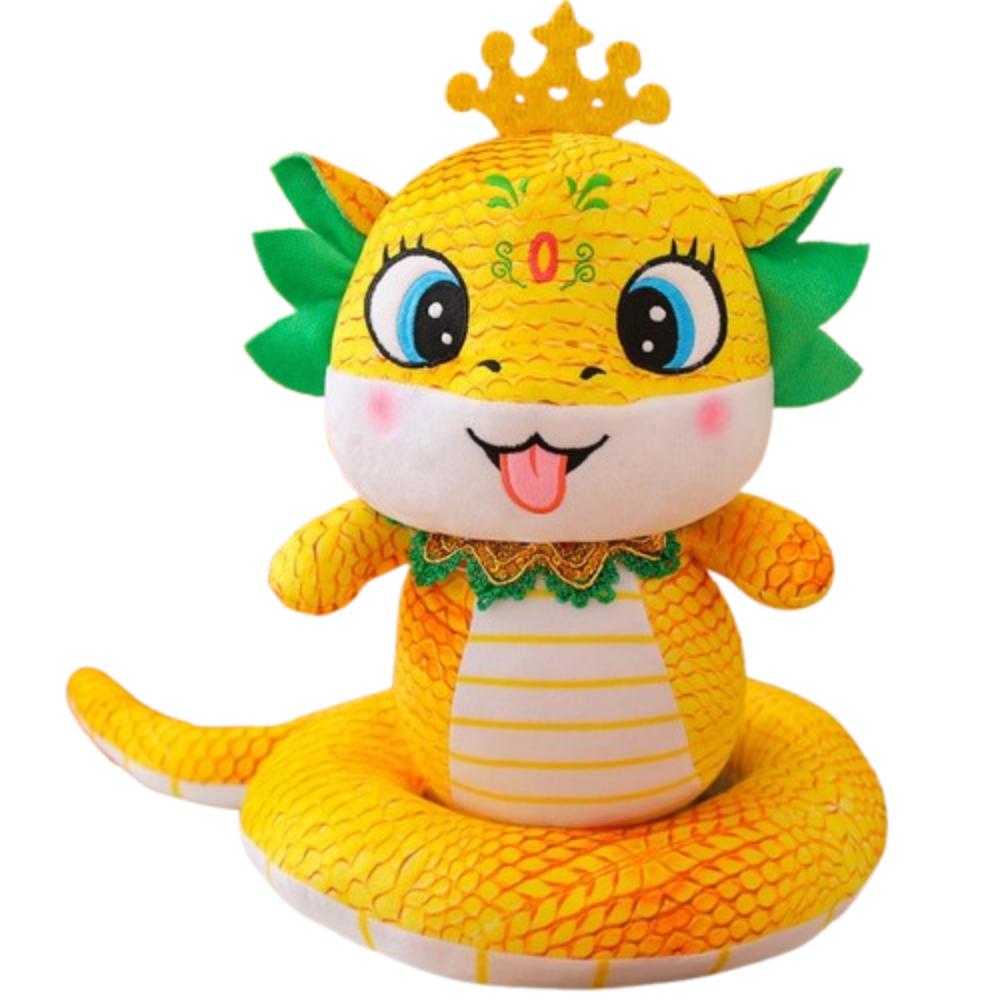 

The God of Wealth Wealth Snake Year Mascot Toy Chinese Style Lucky Snake Doll keychain Girls Toys 16cm жёлтый